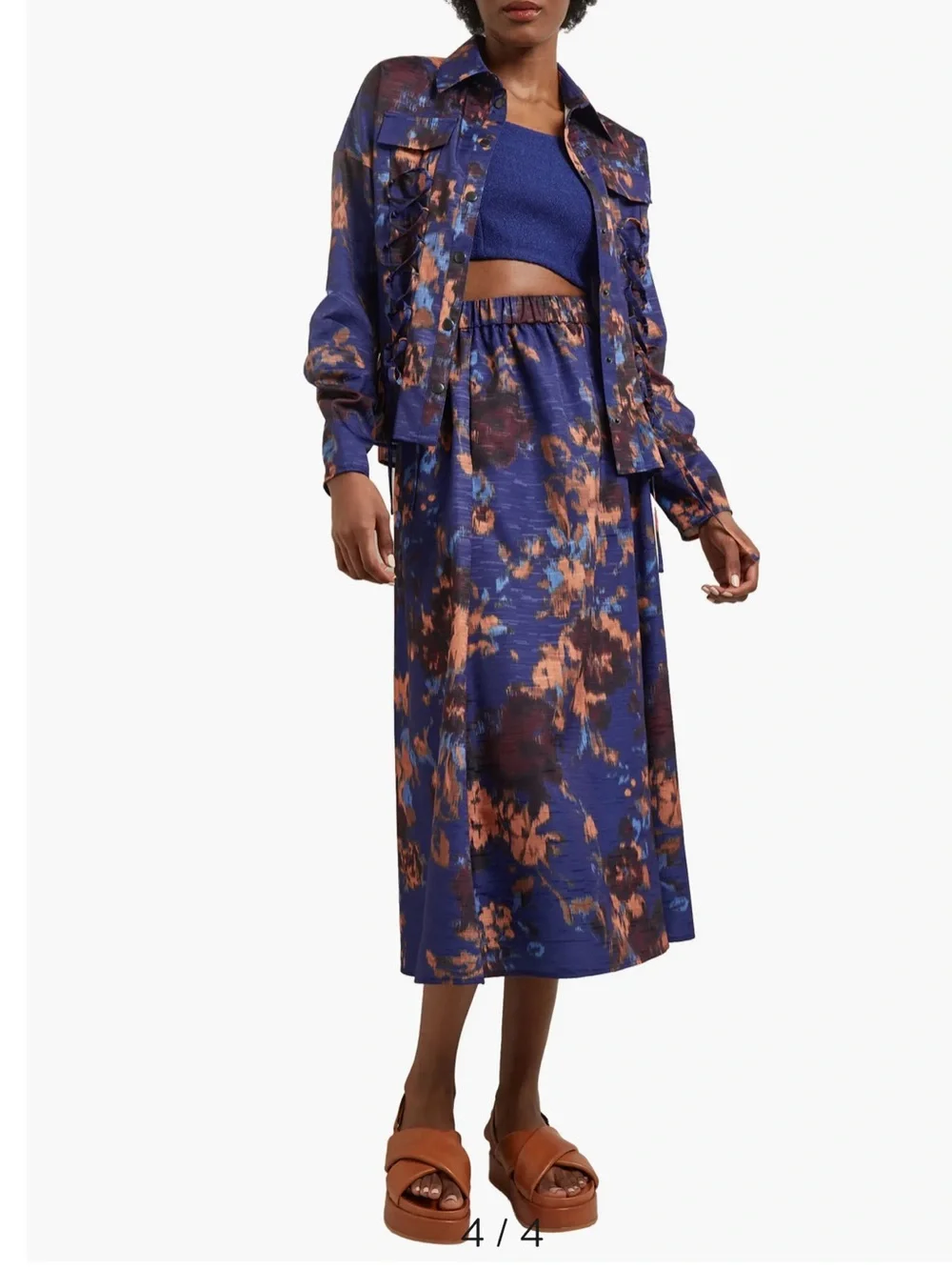 Misook 2-Piece Set Small - Structured Corset Jacket & skirt Laced Woven NWT